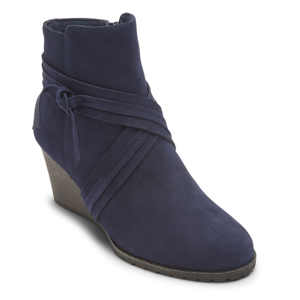 Rockport Womens Boots Blue - Hollis X-Strap - UK 540-KGZXBI